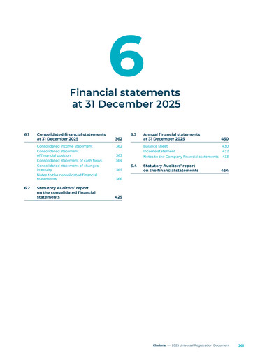 Thumbnail Clariane Financial Statement 2025