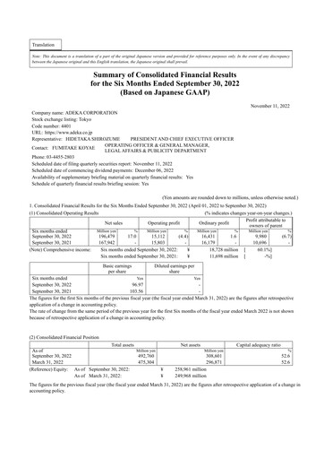 Thumbnail Adeka Corporation Half-year Report fy2023