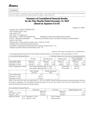 Thumbnail Adeka Corporation Quarterly Report fy2020-q3