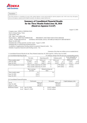 Thumbnail Adeka Corporation Quarterly Report fy2021-q1