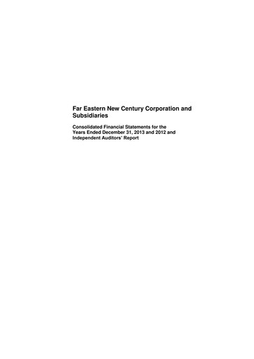 Thumbnail Far Eastern New Century Financial Statement 2013