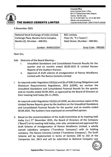 Thumbnail Ramco Cements
 Quarterly Report 2025-q2
