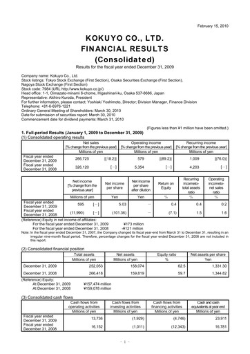 Miniature Kokuyo Bilan financier 2009