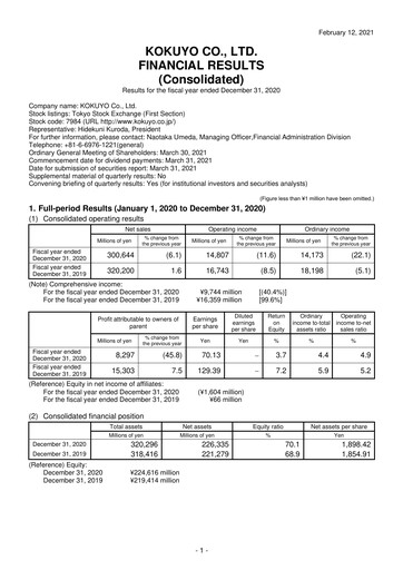 Miniature Kokuyo Bilan financier 2020
