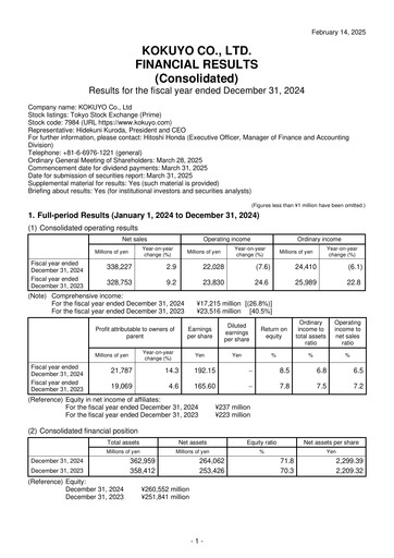 Miniature Kokuyo Bilan financier 2024