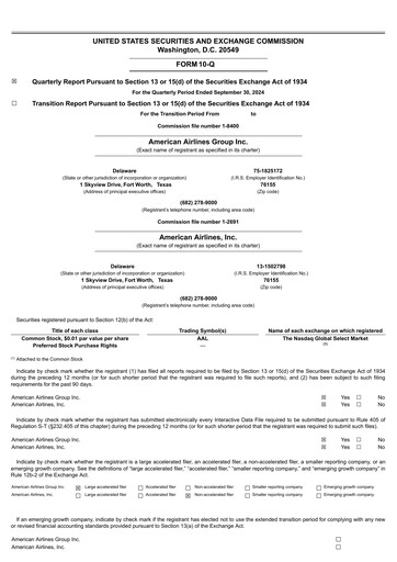 Thumbnail American Airlines Quarterly Report 2024-q3