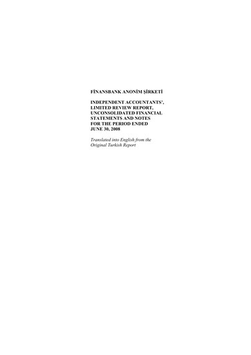 Miniature QNB Finansbank Rapport semestriel 2008-h1
