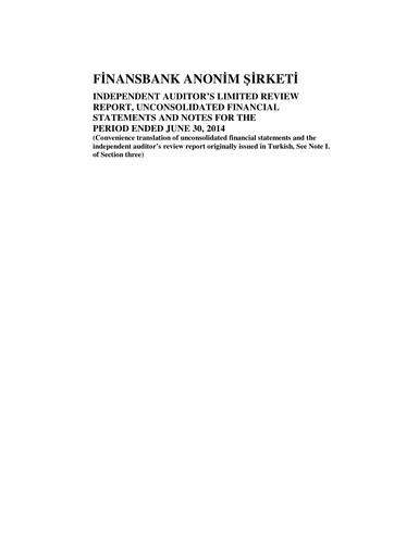Miniature QNB Finansbank Rapport semestriel 2014-h1