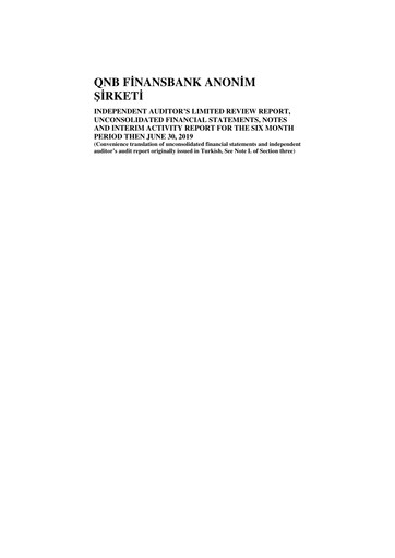 Miniature QNB Finansbank Rapport semestriel 2019-h1