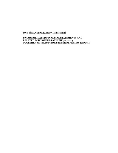 Miniature QNB Finansbank Rapport semestriel 2024-h1