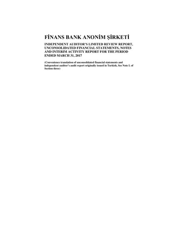 Miniature QNB Finansbank Rapport trimestriel 2017-q1