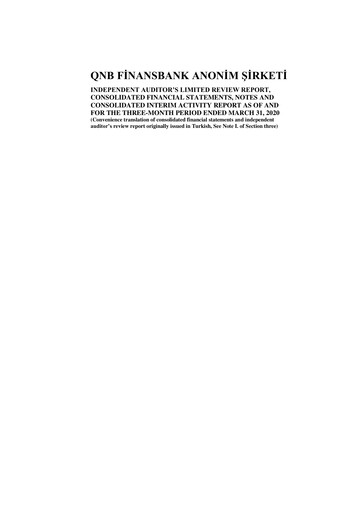 Thumbnail QNB Finansbank Quarterly Report 2020-q1