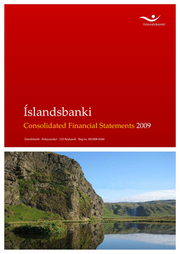 Vorschaubild Íslandsbanki Finanzmitteilung 2009