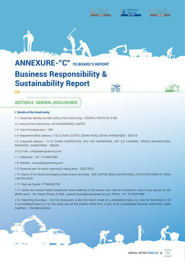 Thumbnail AIA Engineering Sustainability Report 2022-2023