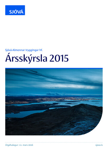 Thumbnail Sjóvá-Almennar tryggingar Annual Report 2015