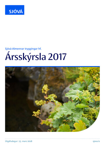 Thumbnail Sjóvá-Almennar tryggingar Annual Report 2017