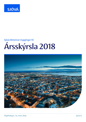 Thumbnail Sjóvá-Almennar tryggingar Annual Report 2018