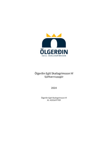 Thumbnail Ölgerðin Egill Skallagrímsson ESG Report 2024