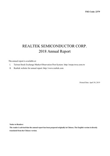 Thumbnail Realtek
 Annual Report 2018