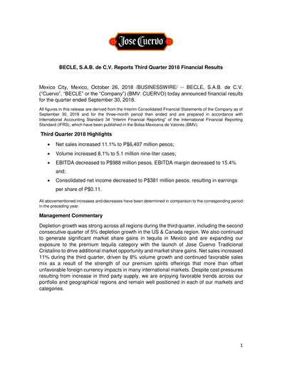 Thumbnail Becle Quarterly Report 2018-q3