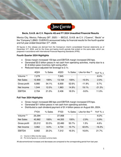 Thumbnail Becle Quarterly Report 2024-q4