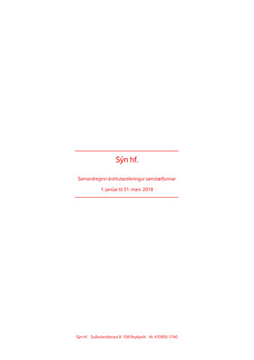 Vorschaubild Sýn hf. Quartalsbericht 2018-q1