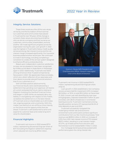 Thumbnail Trustmark Annual Report 2022