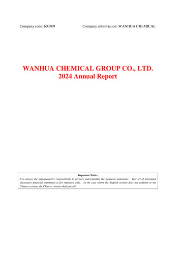 Thumbnail Wanhua Chemical Annual Report 2024