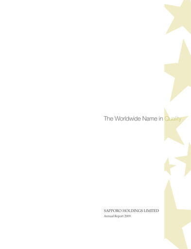Miniature Sapporo Rapport annuel 2009