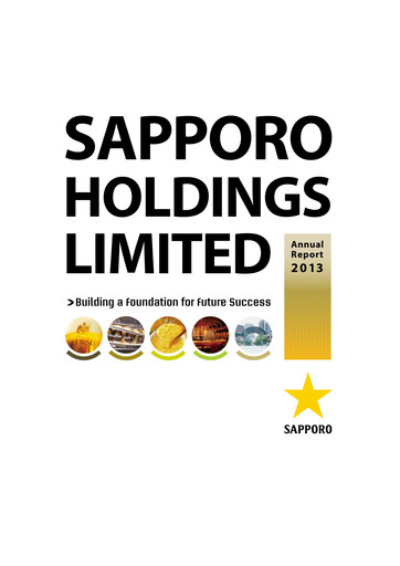 Miniature Sapporo Rapport annuel 2013