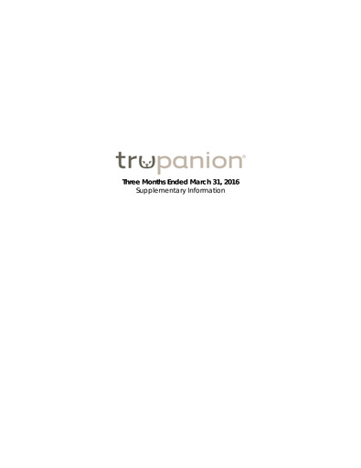 Thumbnail Trupanion
 Quarterly Report 2016-q1