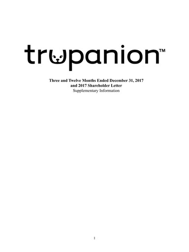 Thumbnail Trupanion
 Quarterly Report 2017-q4