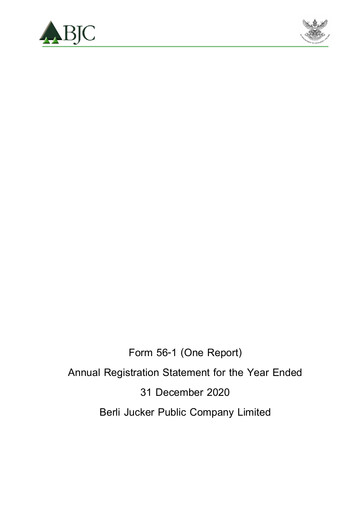 Thumbnail Berli Jucker (BJC) Annual Report 2020