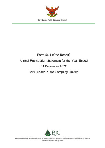 Thumbnail Berli Jucker (BJC) Annual Report 2022