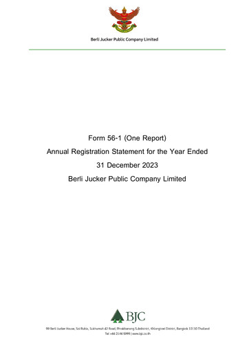 Thumbnail Berli Jucker (BJC) Annual Report 2023