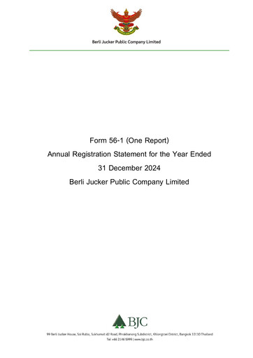 Thumbnail Berli Jucker (BJC) Annual Report 2024