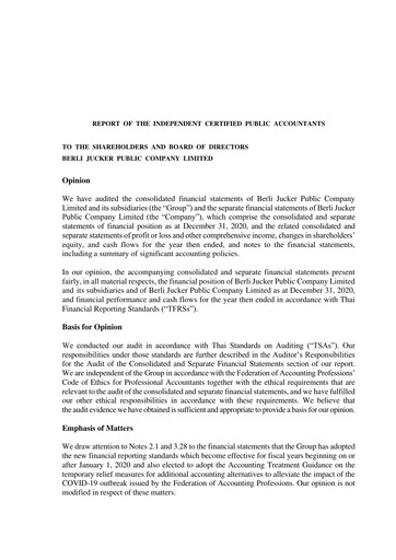 Miniature Berli Jucker (BJC) Bilan financier 2020