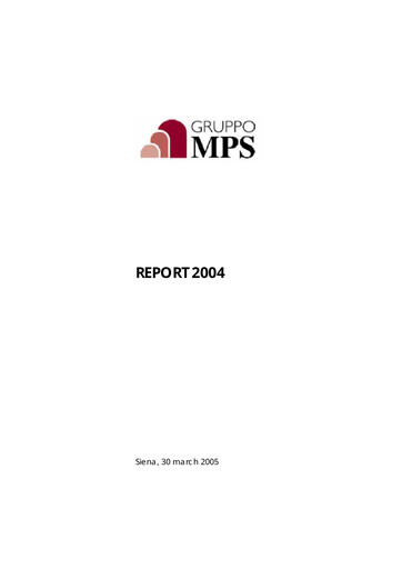 Miniature Banca Monte dei Paschi di Siena Rapport annuel 2004