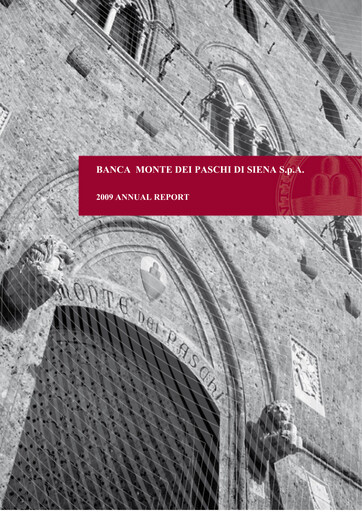 Miniature Banca Monte dei Paschi di Siena Rapport annuel 2009