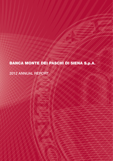 Miniature Banca Monte dei Paschi di Siena Rapport annuel 2012