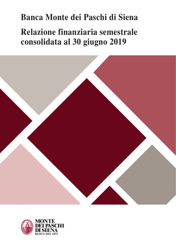 Miniature Banca Monte dei Paschi di Siena Rapport semestriel 2019-h1