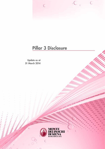 Miniature Banca Monte dei Paschi di Siena Rapport trimestriel 2014-q1