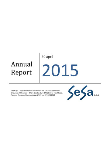 Thumbnail SeSa S.p.A. Annual Report 2015