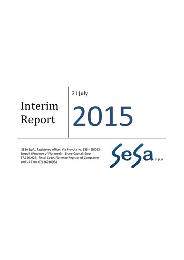 Miniature SeSa S.p.A. Rapport trimestriel 2015-q1