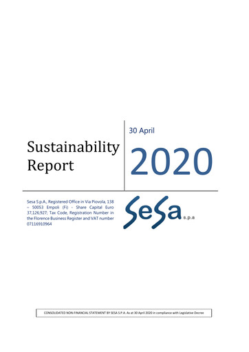 Thumbnail SeSa S.p.A. Sustainability Report 2019-2020