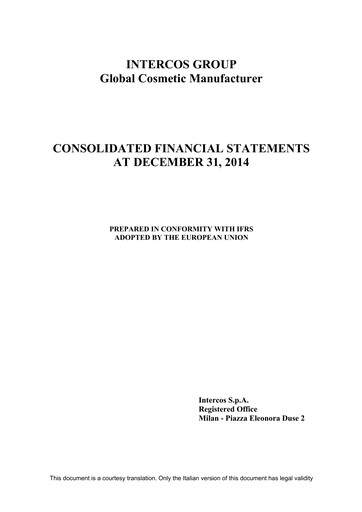 Thumbnail Intercos Financial Statement 2014