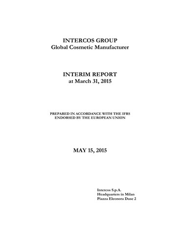Thumbnail Intercos Quarterly Report 2015-q1