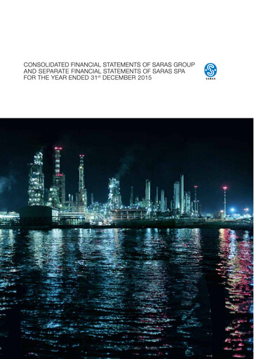 Thumbnail Saras S.p.A. Financial Statement 2015