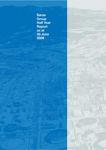 Thumbnail Saras S.p.A. Half-year Report 2008-h1