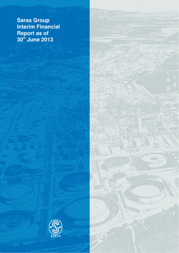Thumbnail Saras S.p.A. Half-year Report 2013-h1